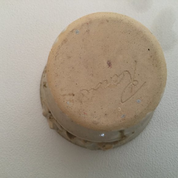 Handmade studio pottery glazed cup bowl footed small - Picture 7 of 7